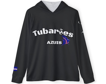 Tubarões Azuis Hoodie (Black)