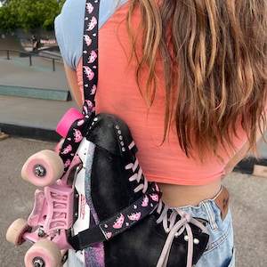 Funky Munchies  Signature print created by Team Rider Michelle  Chard @meesh.sk8s rollerskate ankle saver by GStrap. Sold as a pair.