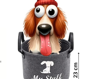 Stilvoller Filz Hundespielzeug Aufbewahrungskorb - Perfektes Geschenk für Hundefreunde