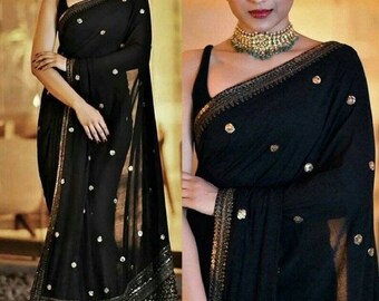 party black saree