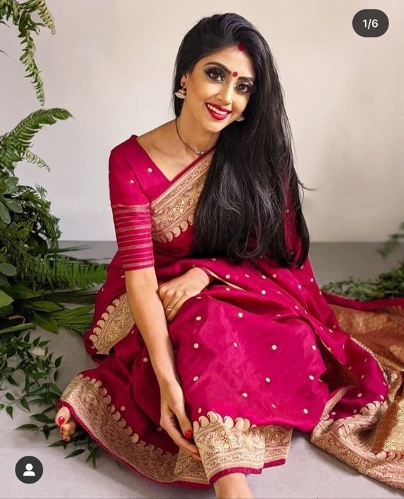 Pink silk outlet wedding saree