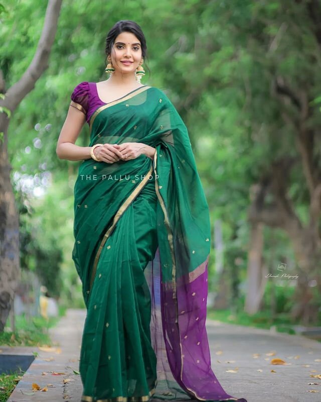 Kanchipuram Silk Saree Green Color Silk Saree Weaving Silk - Etsy