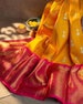 Yellow Colore Banarasi Silk Bollywood Style Traditional Saree Bold And Beautiful Saree With Weaving Silk Exclusive Indian Wedding Saree