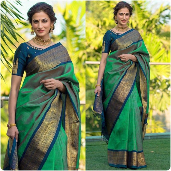 Green colour clearance wedding silk sarees