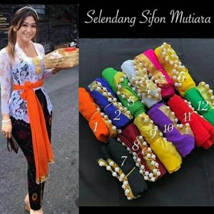 Traditional Indonesian Kebaya Scarf, shawl scarf S02 Bali Dewatastar