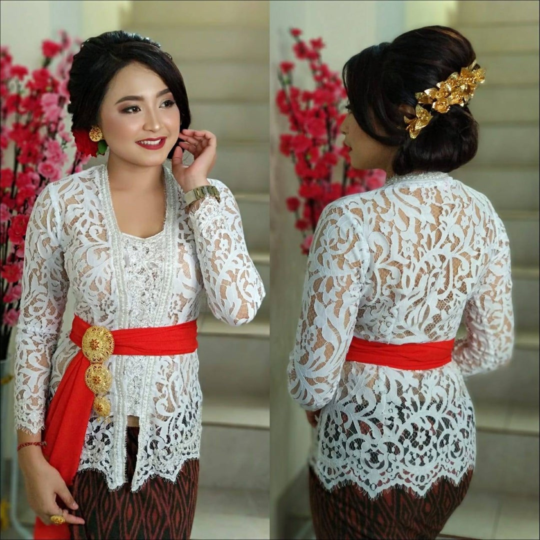 Traditional Indonesian Dress Kebaya Bali A007 Dewatastar Etsy New Zealand