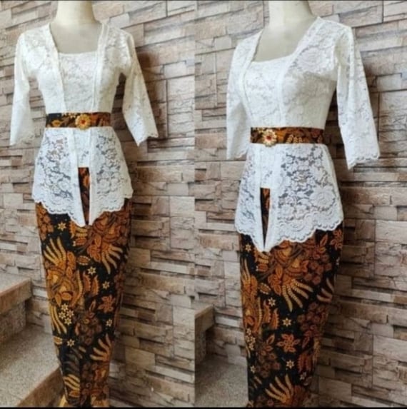 Traditional Indonesian Set Kebaya Dress+Skirt Kebaya Bali A004 Dewatastar