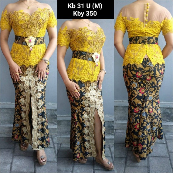 Traditional Indonesian Kebaya Skirt Sarong Kebaya Bali D01M - Etsy ...