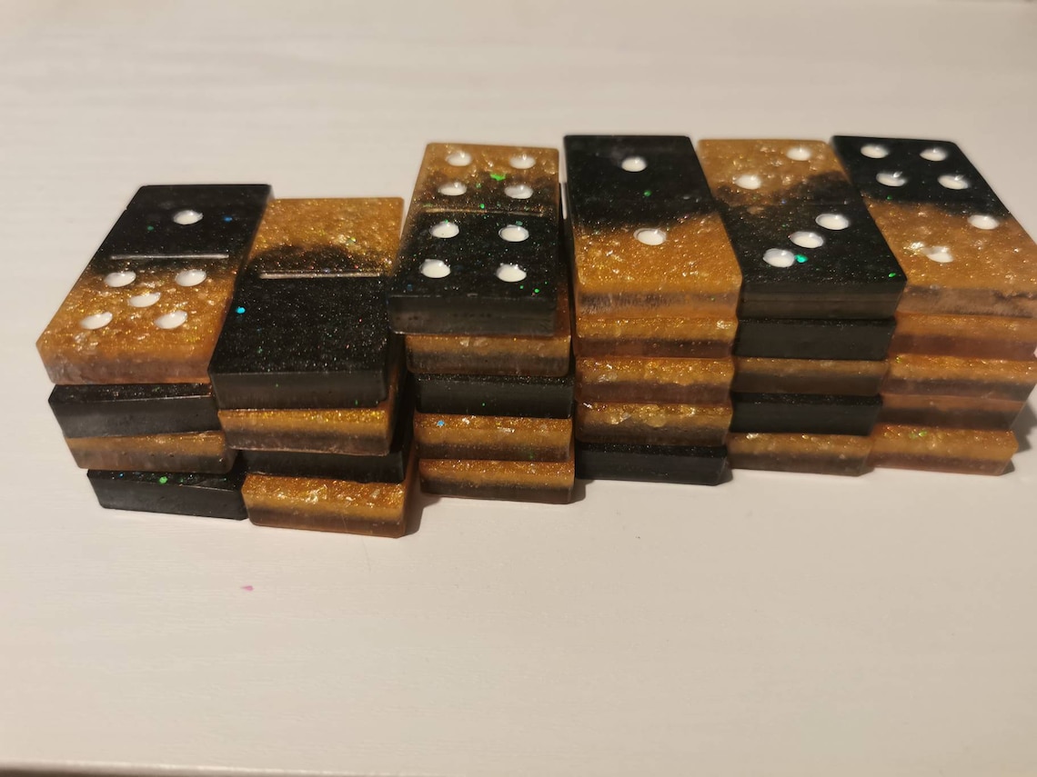 Full Set of Hand Made Resin Dominoes Etsy