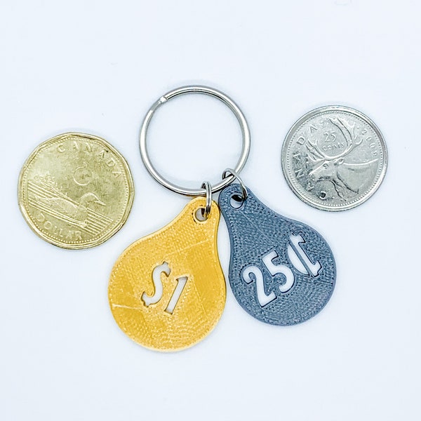 Shopping Cart Coin Keychain - Cart Coin - Shopping Cart Quarter - Shopping Cart Dollar - Cart Quarter - Cart Dollar - Grocery Cart Coin