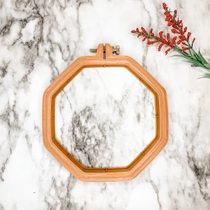 Octagon Embroidery Hoop – Embroidery Ring – Hoop Art Embroidery – Cross Stitch Ring – Embroidery Kit Beginner - Craft Supplies - Embroidery