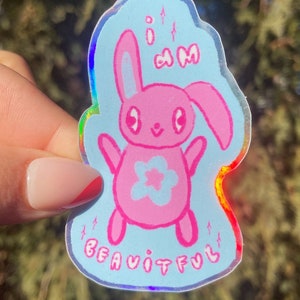 I am beautiful | Glossy Vinyl Sticker