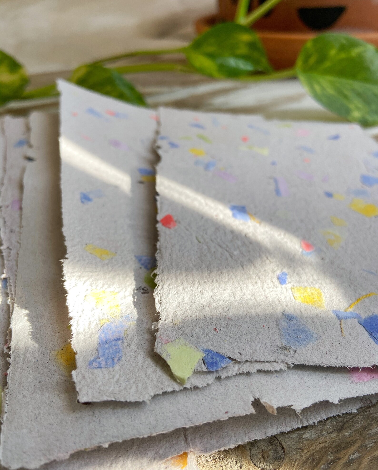 10 Handmade Recycled Paper Sheets Stationery Vintage Etsy