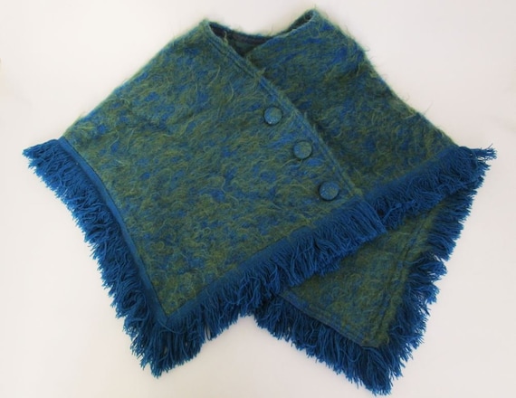 Vintage Mohair Cape, woven by Lochcarron of Scotla