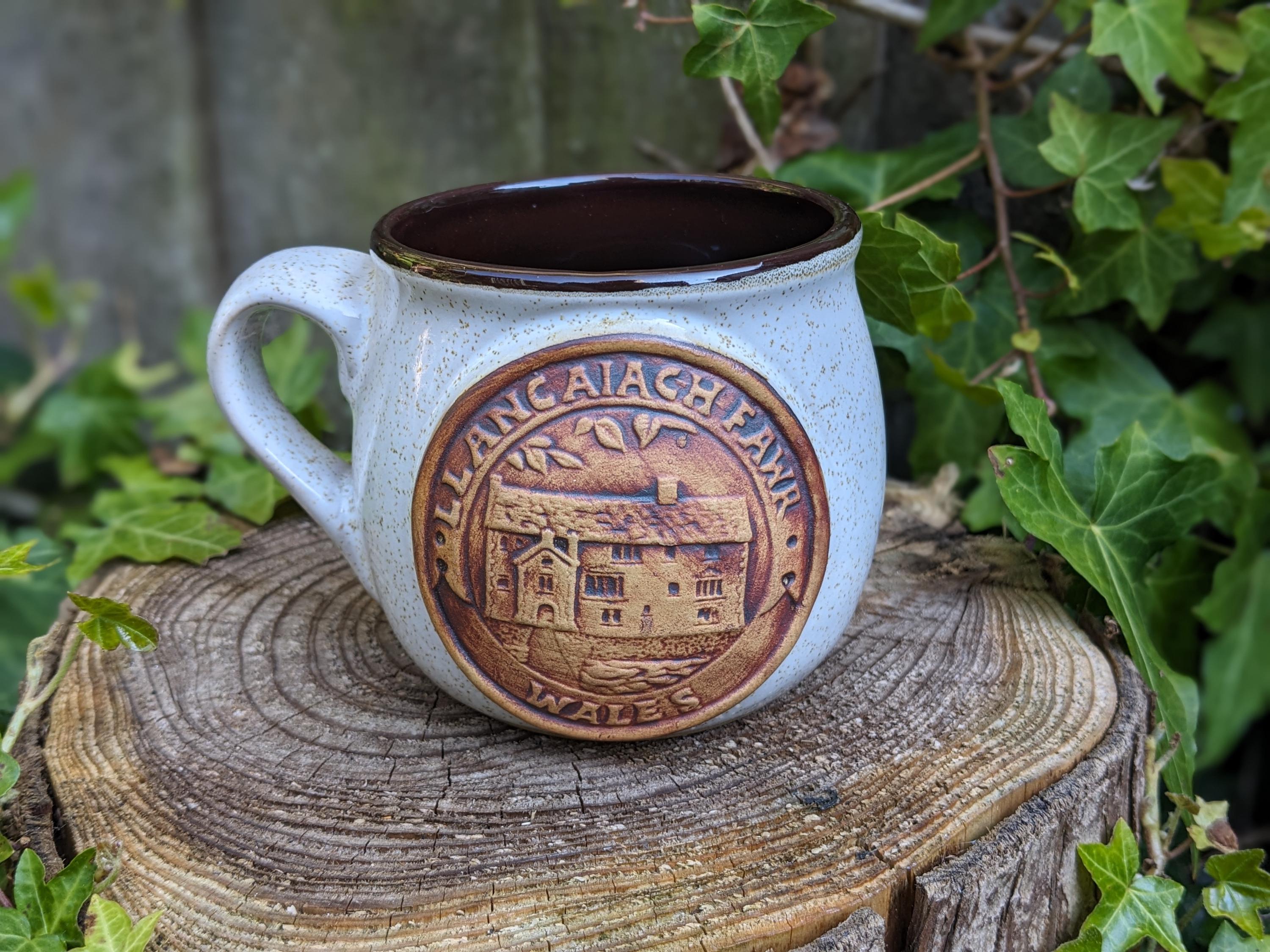 Nick Edwards studio pottery mug Llancaiach Fawr Wales