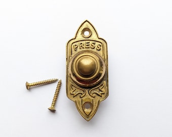 Brass door bell press button