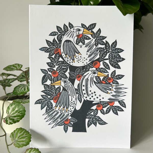 Exotic Birds - Greetings Card Digitally Created from one of my Original Design