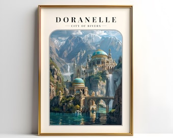 Doranelle Throne of Glass Digital Print | Throne of Glass Poster | City of Rivers Queen Maeve | Throne of Glass Wall Art | Bookish Decor