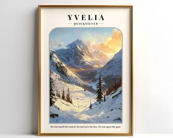 Impresión digital de Yvelia Quicksilver / Póster de libro / Saeris y Kingfisher / Arte literario / Póster de romance / Callie Hart