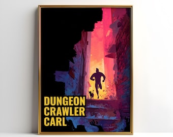 Dungeon Crawler Carl Digital Poster | Sci-Fi Fantasy Wall Print | Fantasy Humor Print