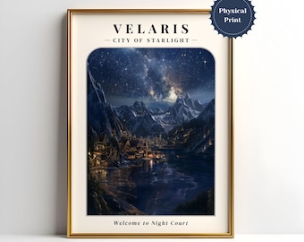 Velaris Print | Night Court | ACOTAR Poster | Velaris Poster | A Court of Thorns and Roses Art | Velaris Digital Print