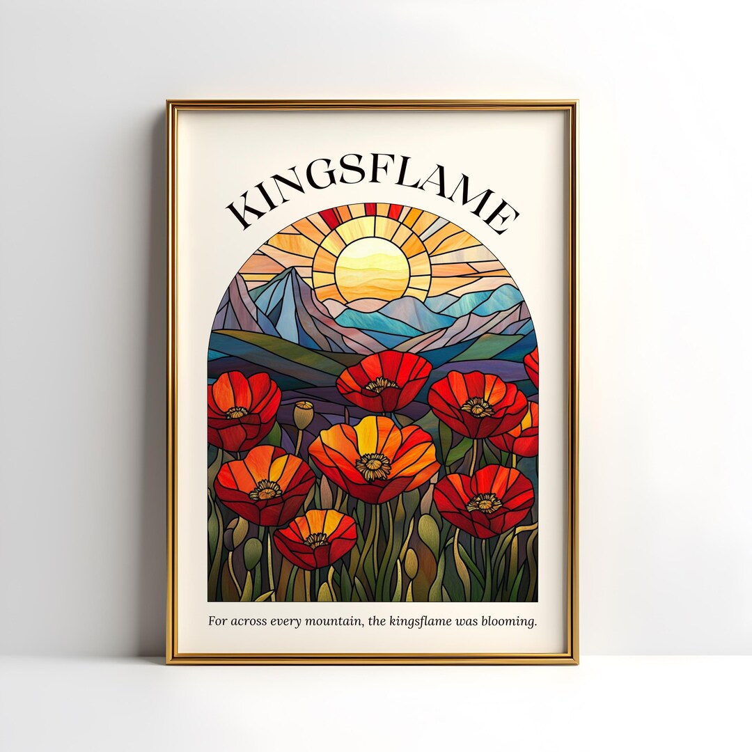 Kingsflame Mosaic Poster Digital Print Throne Of Glass Print Il 1080xN.6533552652 Sx3n