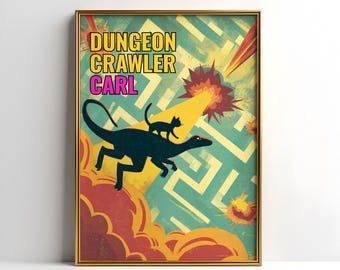Dungeon Crawler Carl Digital Poster | Sci-Fi Fantasy Wall Print | Fantasy Humor Print