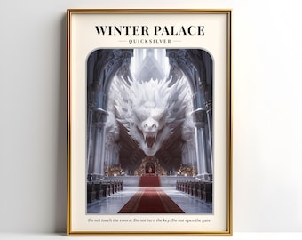 Impresión digital Quicksilver del Palacio de Invierno / Póster de libro / Saeris y Kingfisher / Arte literario / Póster de romance / Callie Hart