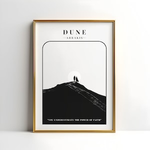 Dune Movie Paul and Chani Poster | Dune Movie Digital Print | Dune Black and White | Dune Wall Art