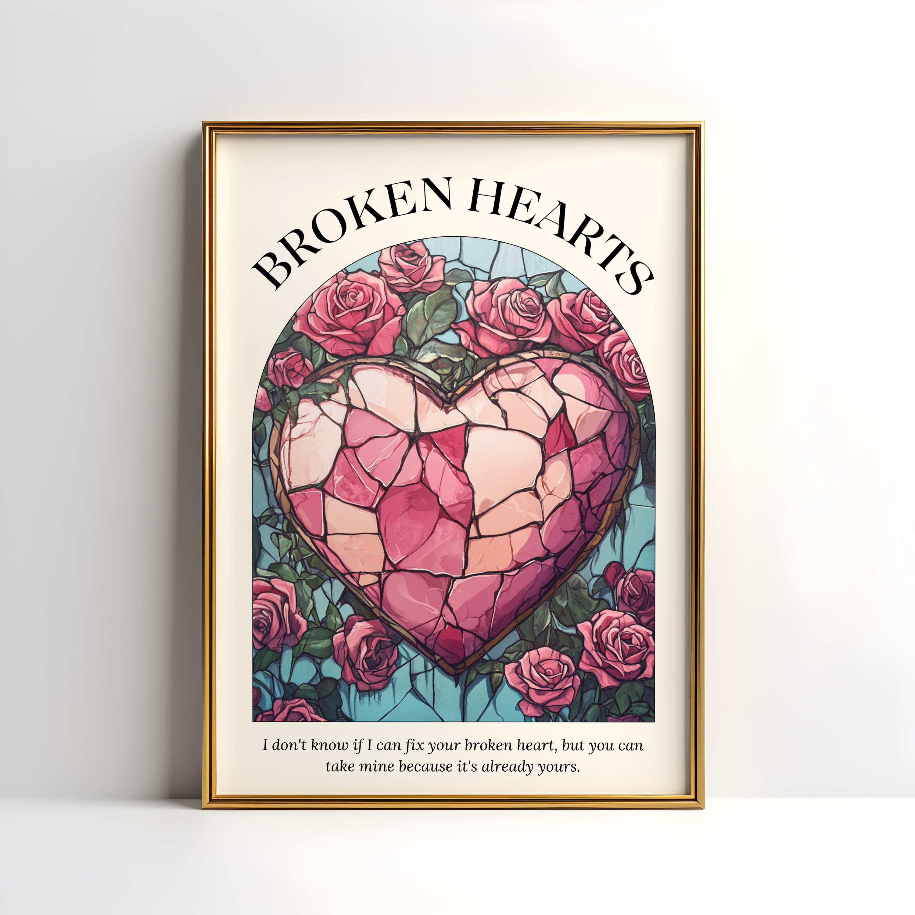 Once Upon a Broken Heart Digital Poster Print | Caraval | Prince of Hearts | Archer & Fox | Bookish Print | Bookish Gift