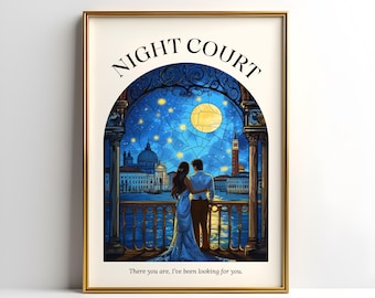 Velaris Night Court Digital Art Poster | Night Court | ACOTAR Poster | Velaris Poster | Feyre and Rhysand | Velaris Digital Print