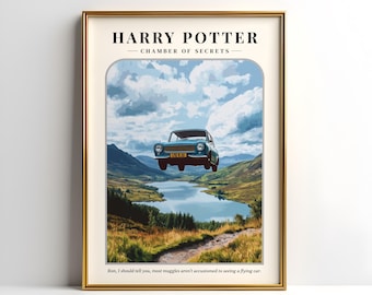 Mr. Weasley's Car Digital Poster | Witchcraft and Wizardry Art Prints