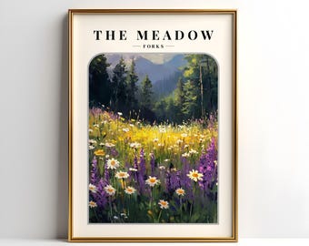The Meadow Twilight Forks Digital Poster | Twilight Wall Art | Twilight Poster | Forks Washington