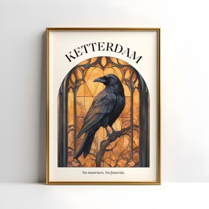 Krähensechs Ketterdam Digitaldruck | Ketterdam Poster | Keine Trauernden keine Beerdigungen | Bücherwurm Wandkunst | Leigh Bardugo