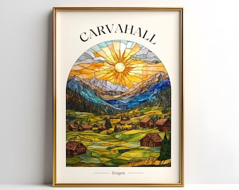 Póster de Eragon Carvahall en impresión digital / Christopher Paolini / Póster de Eragon / Póster de viajes literarios