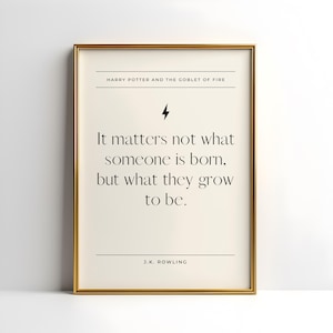 Potter Goblet of Fire Digital Print | Potter Digital Art | Potter Quote