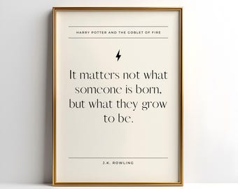 Potter Goblet of Fire Digital Print | Potter Digital Art | Potter Quote