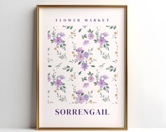 Violet Sorrengail Flower Market Digital Art Print | Fourth Wing Art | Iron Flame Art | Aesthetic Bookish Print | Trendy Flower Poster