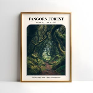 Herr der Ringe Fangorn Wald Digital Print Poster | Mittelerde | Booktok | Tolkien | Herr der Ringe Merch | Hobbit |