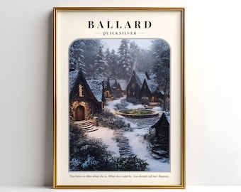 Ballard Fae Village Quicksilver Digital Print | Book Poster | Saeris and Kingfisher | Bookish Art | Romantasy Poster | Callie Hart