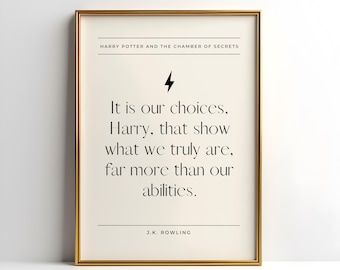 Potter Chamber of Secrets Quote Digital Print | Potter Digital Art | Potter Quote
