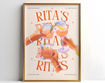 Rita's Bar Acotar Digitaldrucke | Acotar Poster | Ästhetischer Bücherwurm Druck | Das Reich der Dornen und Rosen