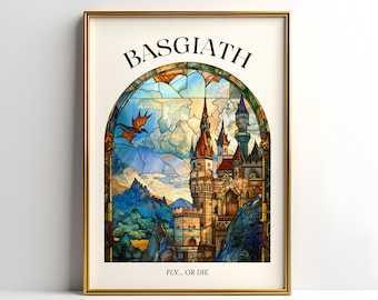 Basgiath War College Digital Art Wall Poster | Fly or Die Quote Fourth Wing Art | Iron Flame | 4th Wing | Rebecca Yarros | Booktok
