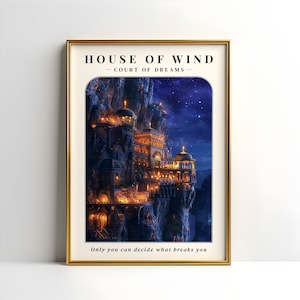 Velaris House of Wind Impresión digital / Velaris City of Starlight / Cartel de ACOTAR / Cartel de Velaris / Una corte de arte de espinas y rosas