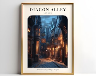 Diagon Alley Poster | Witchcraft and Wizardry Art Prints