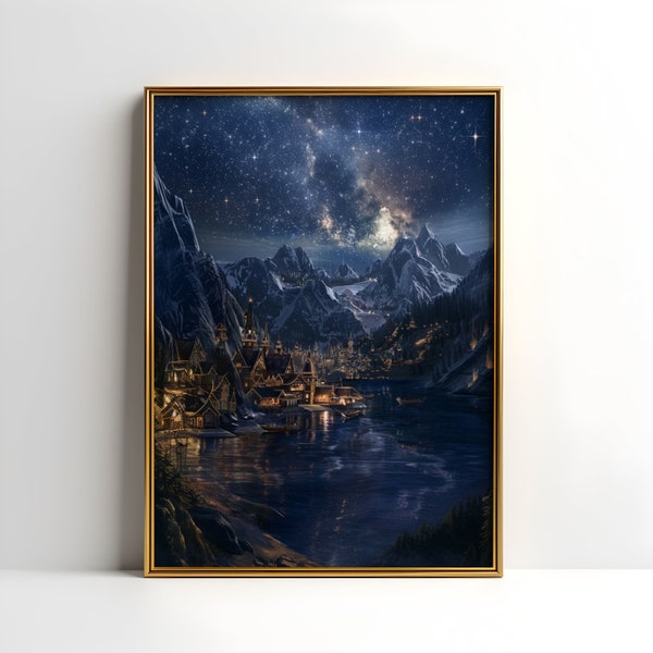 Velaris Print | Night Court | ACOTAR Poster | Velaris Poster | A Court of Thorns and Roses Art | Velaris Digital Print