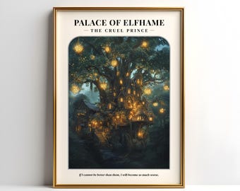 The Cruel Prince Digital Poster | Palace of Elfhame Poster | Folk of the Air Poster | The Cruel Prince Gift |  Bookish Wall Art