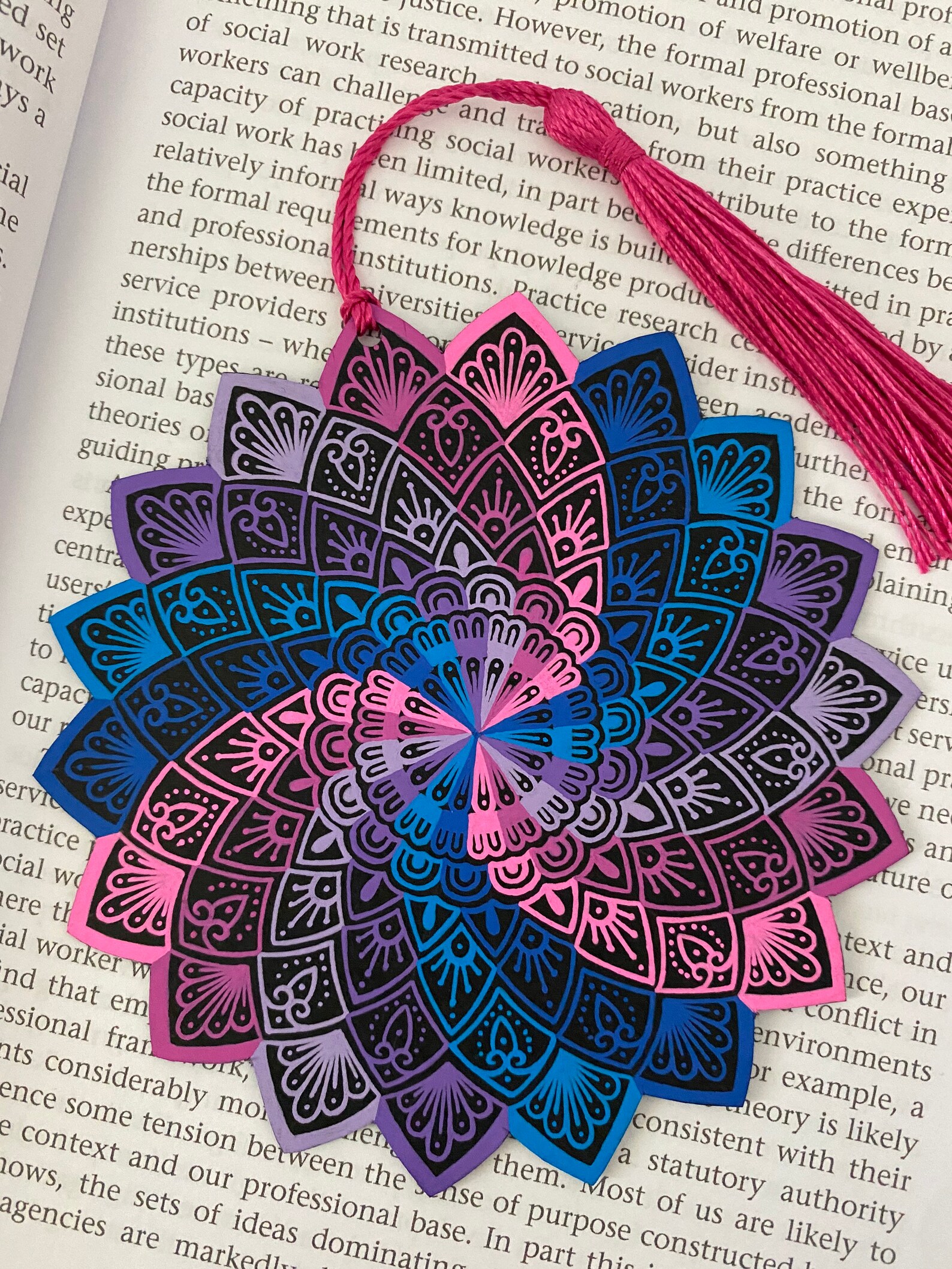 Colourful Handmade Mandala Bookmarks Etsy Australia