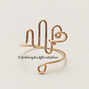 Custom Wire Heartbeat Ekg Ring (MADE TO ORDER)