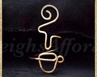 Custom Wire Coffee Tea Cup Ring (MADE TO ORDER)
